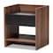 Baxton Studio Vanda Modern Two-Tone Walnut and Black Wood 1-Drawer Nightstand 138-7715 - alternate 1